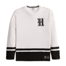 Hollister Long Sleeve Logo Graphic Hockey T-Shirt - White