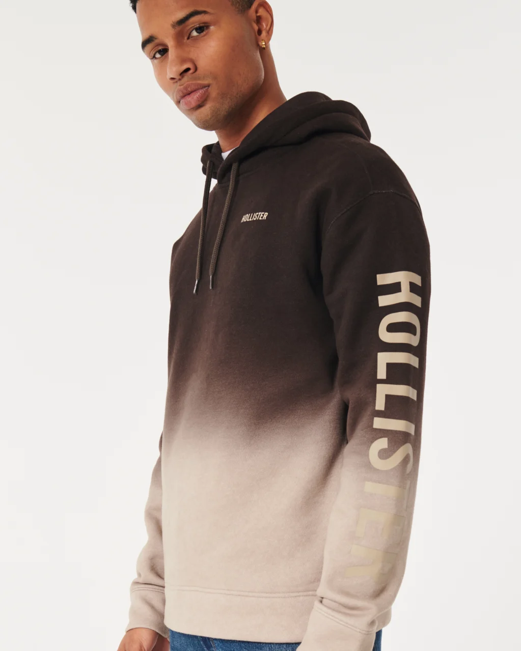 Hollister Ombre Logo Graphic Hoodie