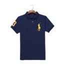 RL Custom Fit Big Peony Cotton Polo Shirt - Navy & Yellow