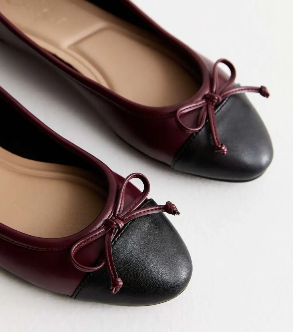 NEW LOOK CONTRAST TOE TAP BALLERINA