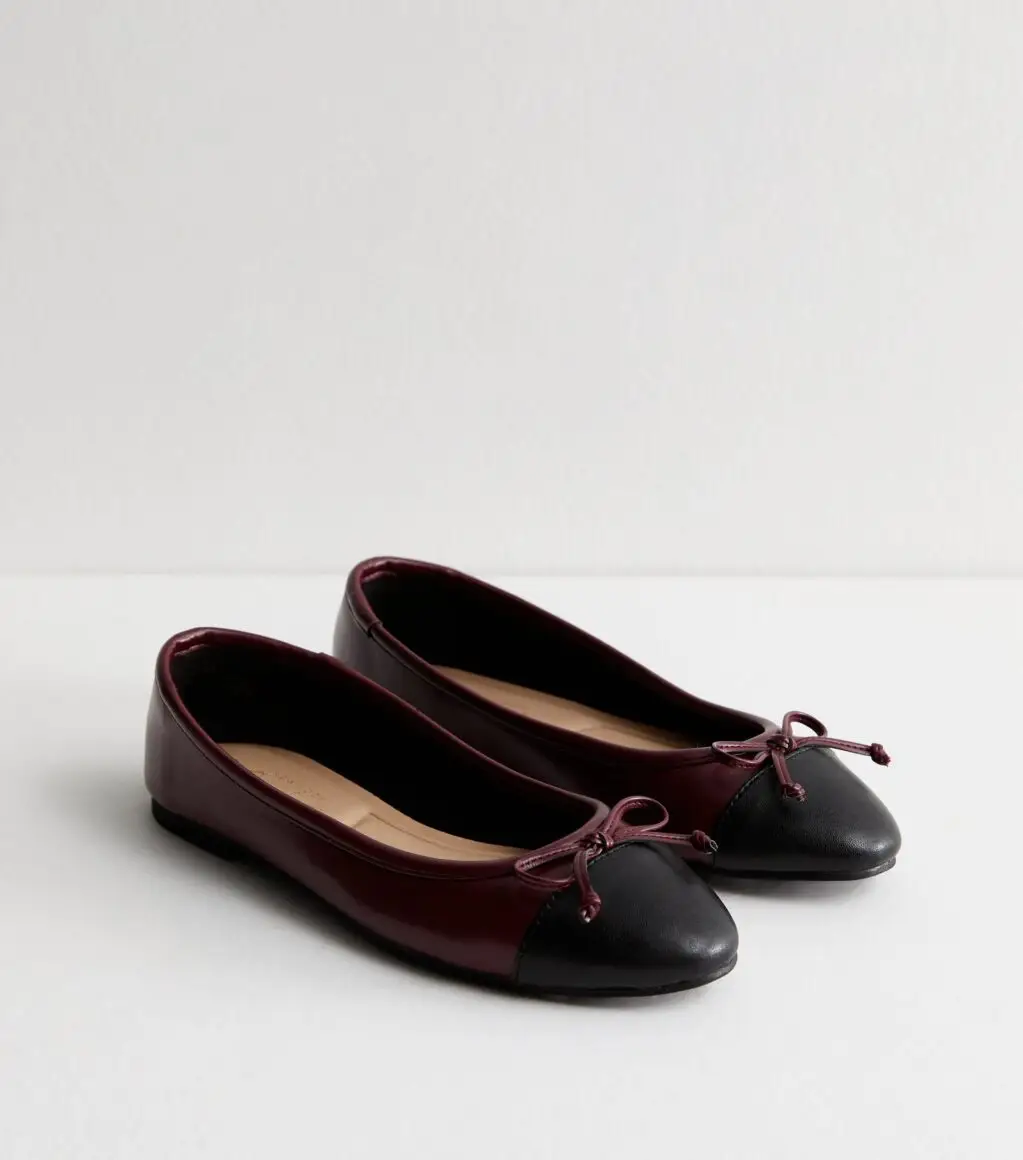 NEW LOOK CONTRAST TOE TAP BALLERINA