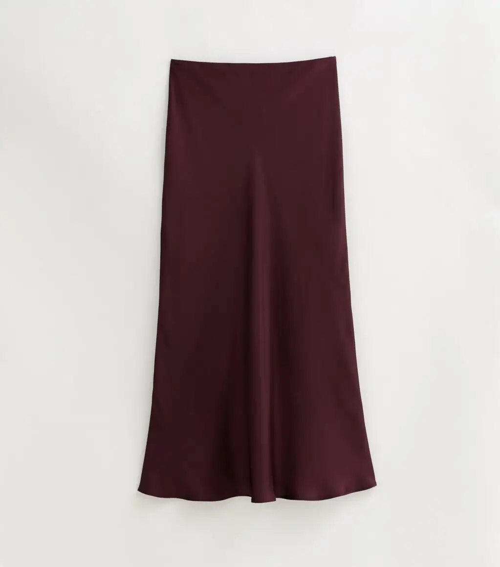 NEW LOOK SATIN BIAS CUT MIDI SKIRT