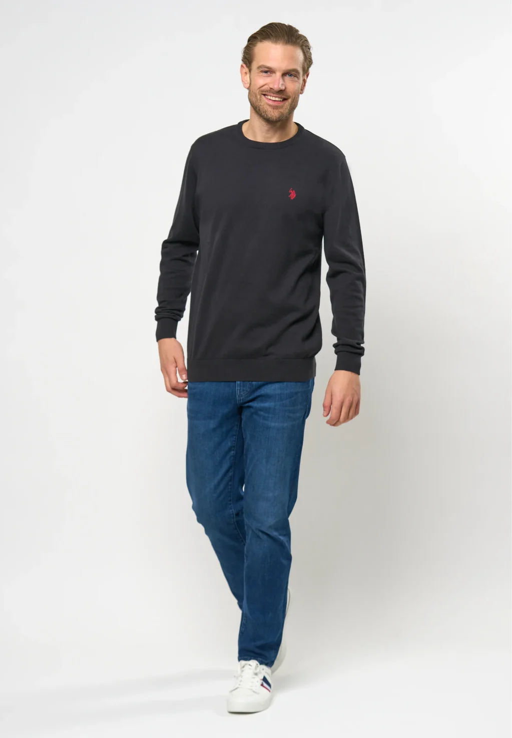 US POLO BASE CREW NECK JUMPER